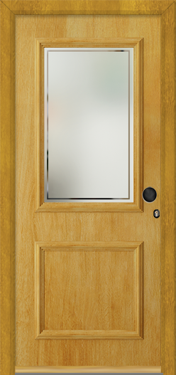 1 Panel/1-Light Timber-Like Prehung Composite Door (pre-finished)