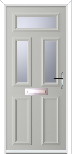 2 Panel/3-Light Timber-Like Prehung Composite Door (pre-finished)
