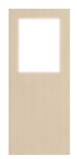 Ash Veneered Door with Glass Opt. 1 (pre-finished)