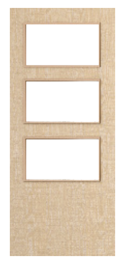 Ash Veneered Door with Glass Opt. 3 (pre-finished)