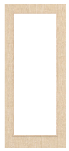 Ash Veneered Door with Glass Opt. 5 (pre-finished)