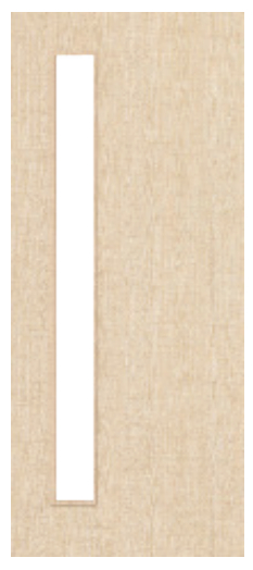Ash Veneered Door with Glass Opt. 6 (pre-finished)