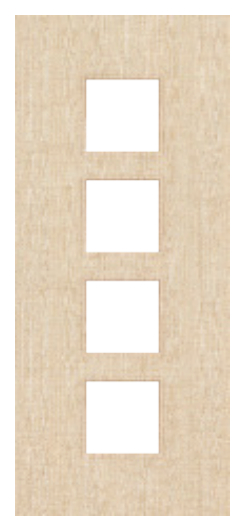 Ash Veneered Door with Glass Opt. 9 (pre-finished)