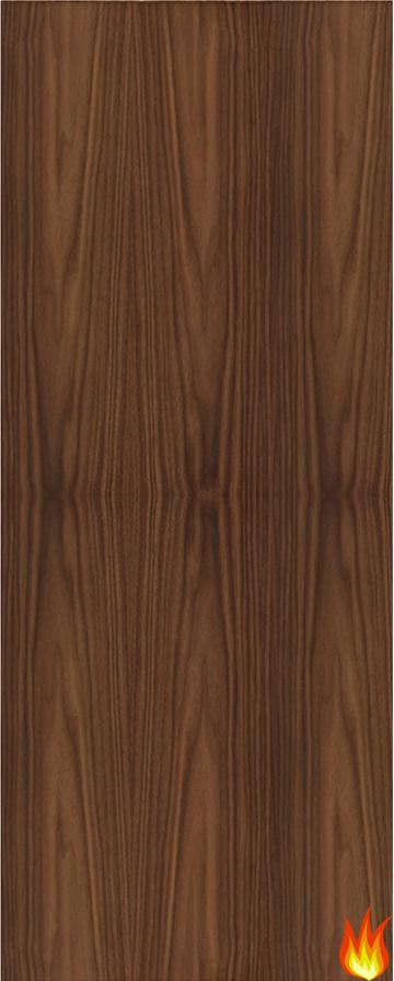 30 Minute Walnut Veneered Internal Fire Door FD30 (pre-finished)