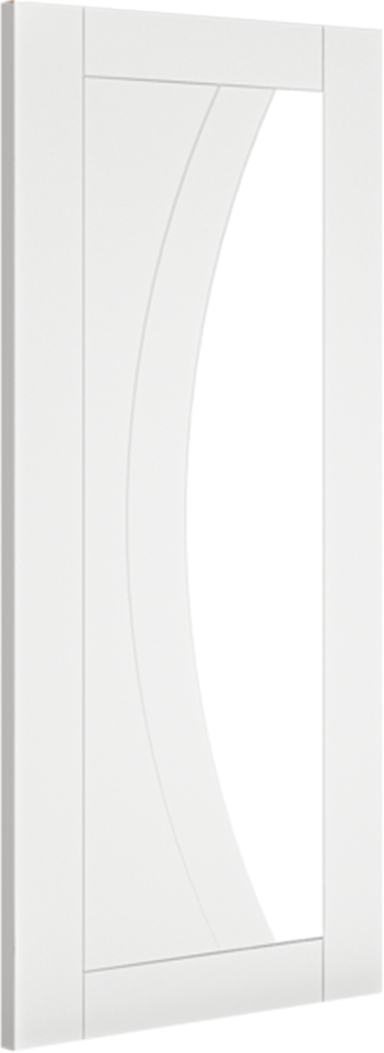 Ravello White Primed Internal Door with Clear Glass (18mm lippings)