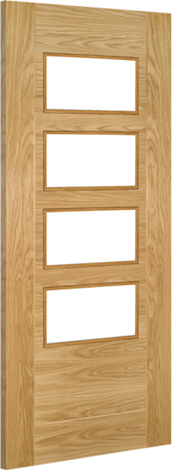 Seville 4-Light (Straight) Pre-finished Oak Door (18mm Lippings)