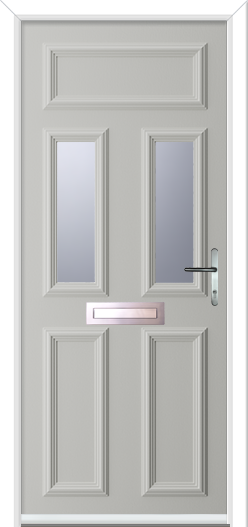 3 Panel/2-Light Timber-Like Prehung Composite Door (pre-finished)