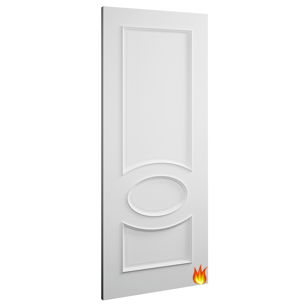 Clarendon White Primed Fire Door with 18mm Lippings