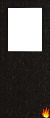 Flush Dark Grey Ash Fire Door with Glass (Opt. 1)