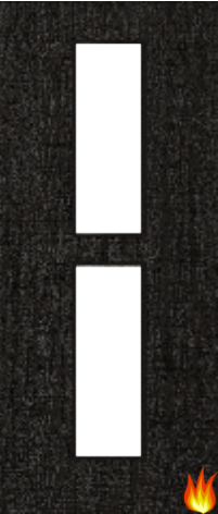 Flush Dark Grey Ash Fire Door with Glass (Opt. 12)