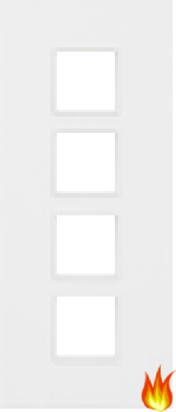 White Primed Fire Door with Glass Opt. 9 (FD30)