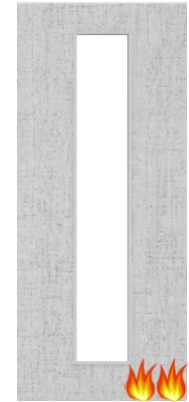Flush Light Grey Ash Fire Door (FD60) with Glass (Opt. 10)
