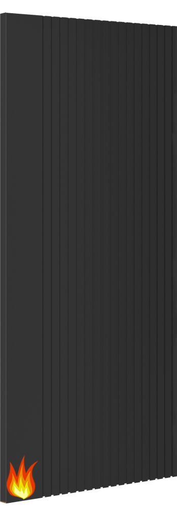 Malmo Black Pre-Finished Fire Door with 18mm Lippings (FD30)