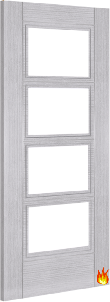 Montreal Light Grey Glazed Internal Fire Door (18mm lippings) FD30