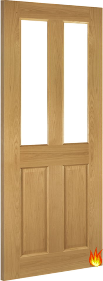 Bury Glazed Internal Oak Fire Door Pre-finished (18mm lippings)