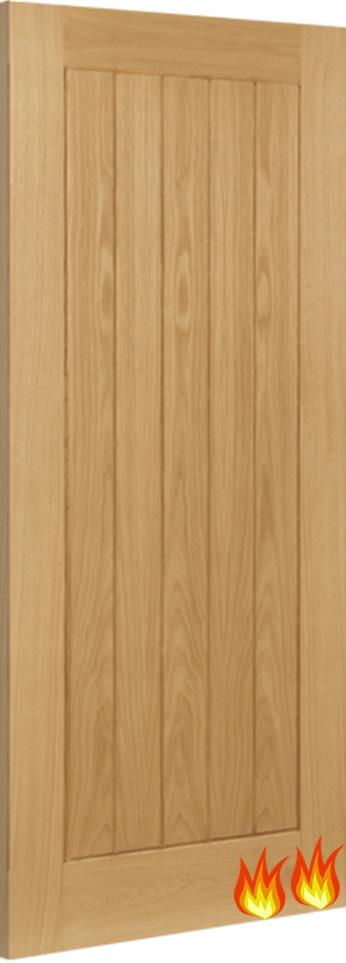 Cottage Ely Oak 60 Minute Fire Door (18mm lippings) Pre-Finished