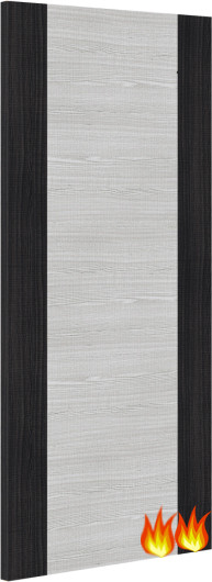 Light Grey Ash/Dark Grey Edges Fire Door FD60