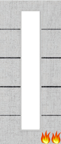 Light Grey Ash Fire Door (FD60) with Glass/Horiz. Inlays (Opt. 10)