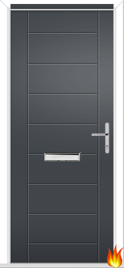 Abbey External Apartment Entrance Composite PreHung Fire Door (FD30)
