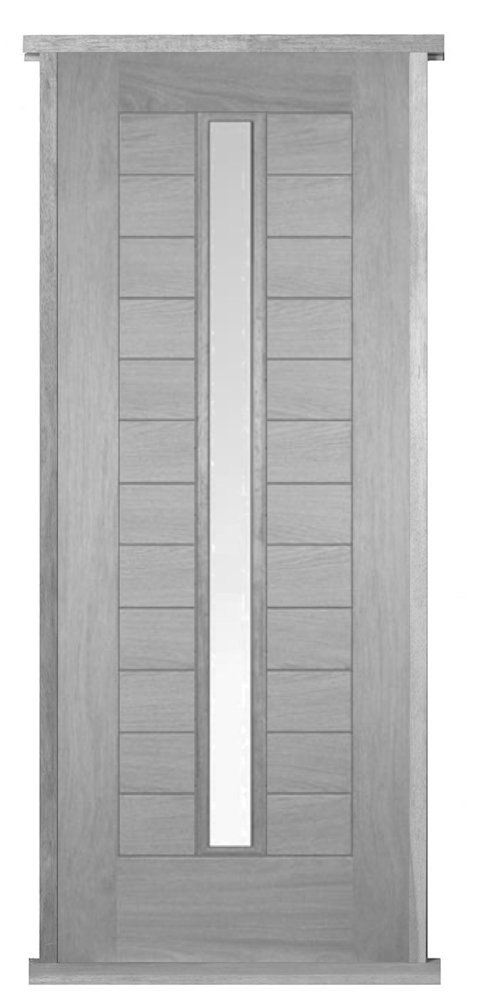 Oslo (centred) Glazed External Solid Accoya Pre-hung Door