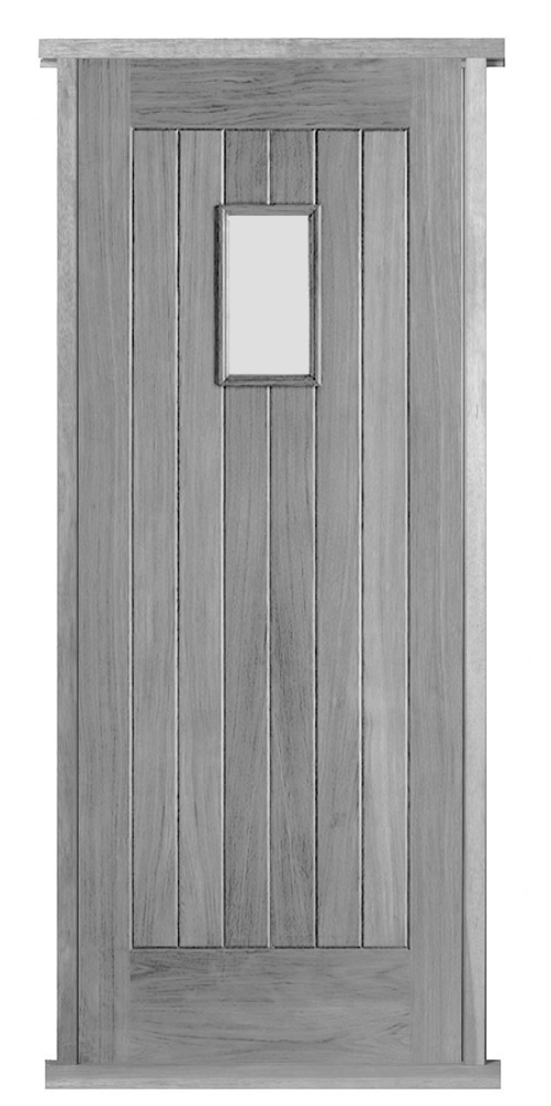 Suffolk 1-L External Solid Accoya Pre-hung Door
