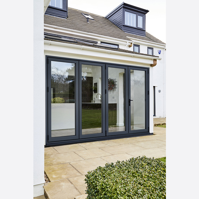 Grey Aluminium Bi-folding Doors (4.2m)