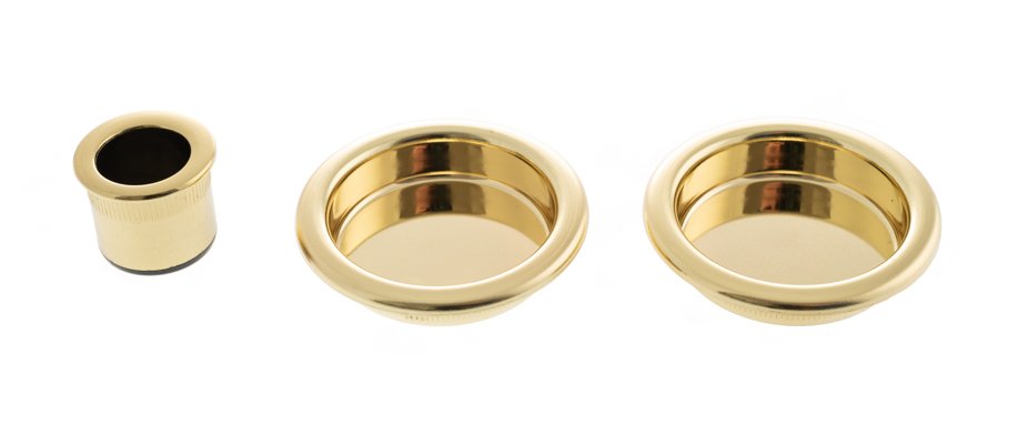 AGB Round Sliding Door Flush Pull Kit - Various Finishes