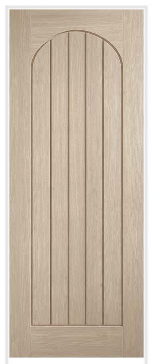 Mexicano Blonde Oak Arched Square Top Prehung Internal Door (pre-finished)