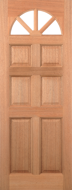 Carolina 6 Panel External Hardwood Door (unglazed)