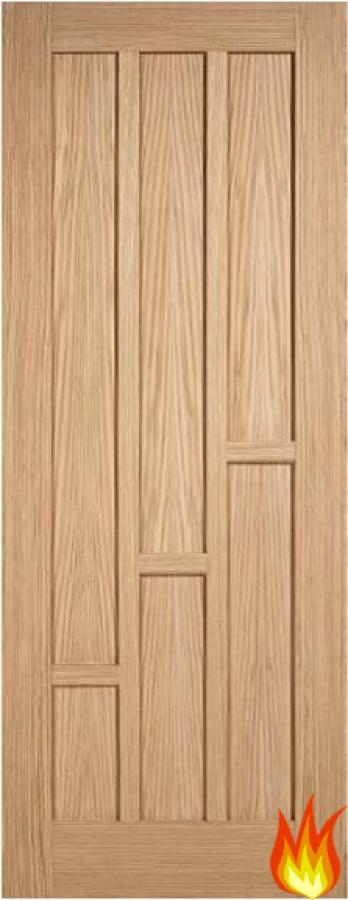 Coventry 6 Panel Internal Oak Fire Door Pre-finished (FD30)