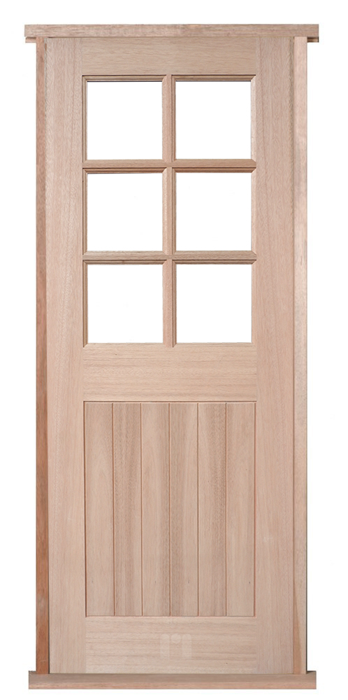 Cottage 6-Light External Hardwood Pre-hung Door Set