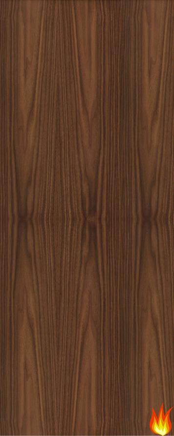 Flush Internal Walnut Veneered Fire Door FD30 (pre-finished)