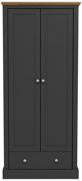 Devon Charcoal Double Wardrobe