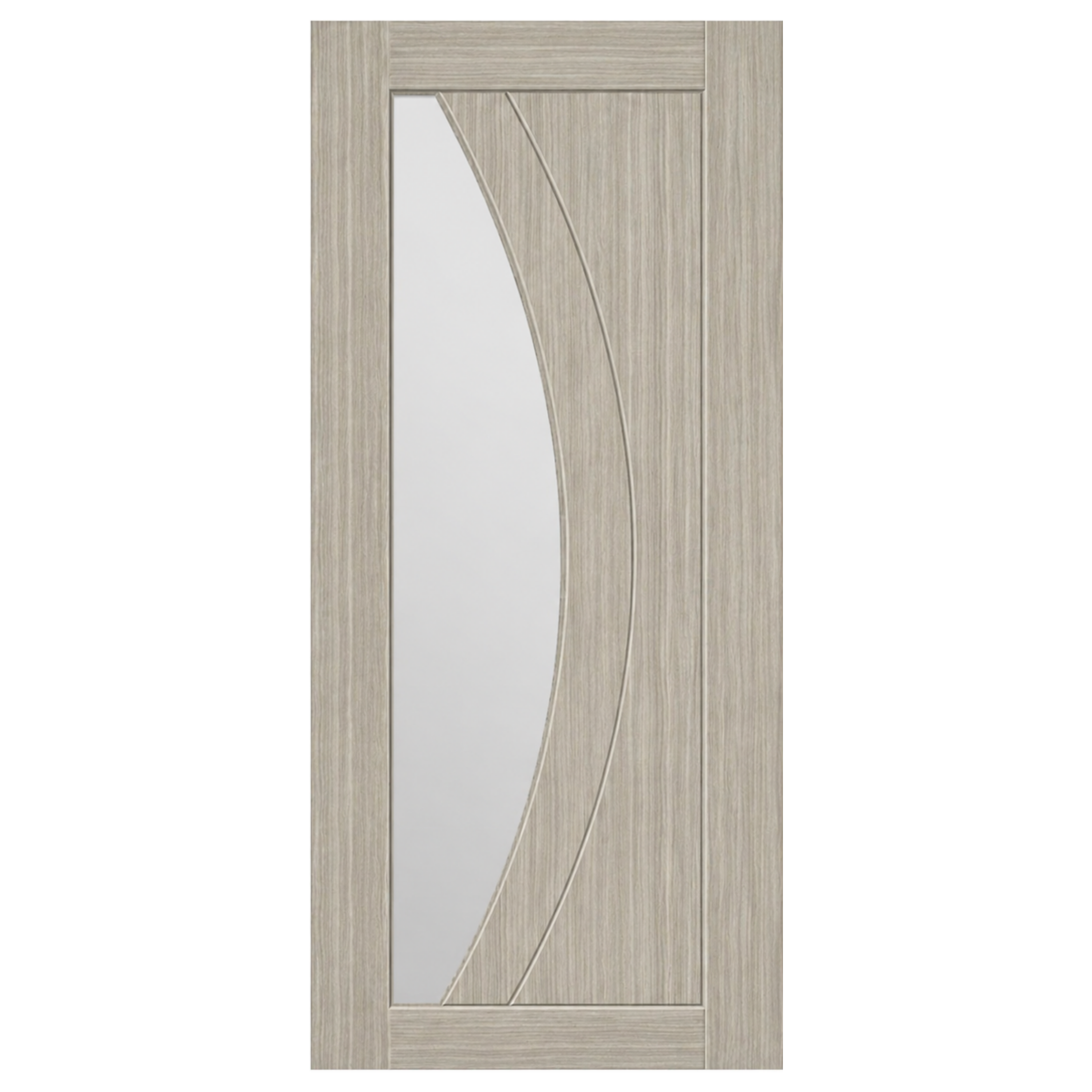 Sorrento Laminate Grey Internal Door with Clear Glass