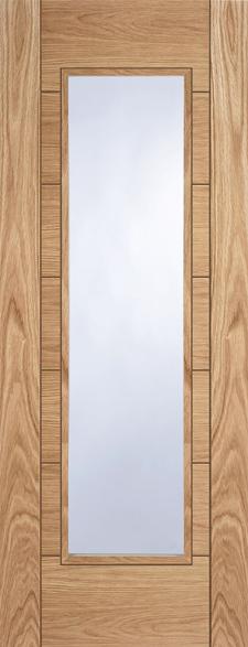 Corsica 1-Light Internal Oak Door (pre-finished)
