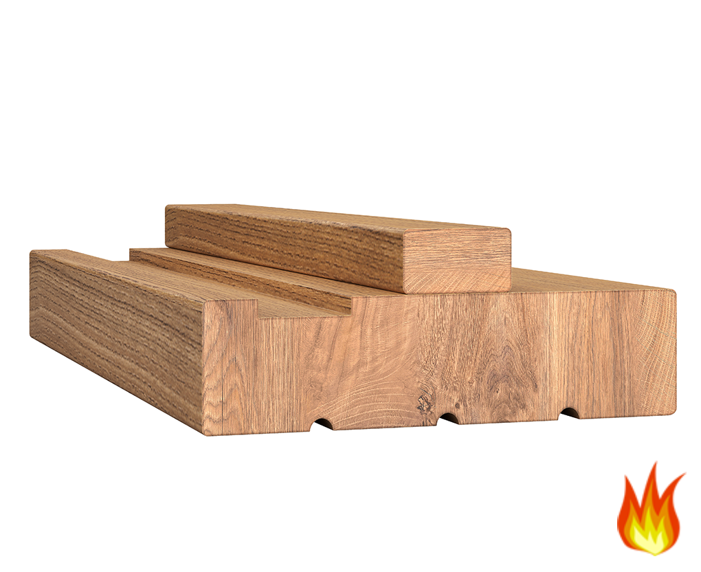 Oak Veneered (hardwood core) Fire Door Lining Kit FD30