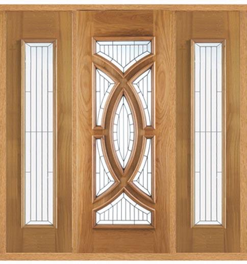 Majestic Oak Front Door with Sidelight/s