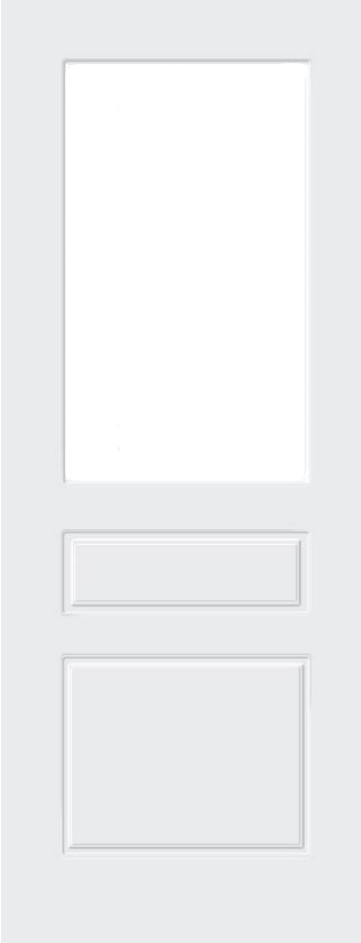 Laminate 2 Panel/1 Light White Internal Door (pre-finished)