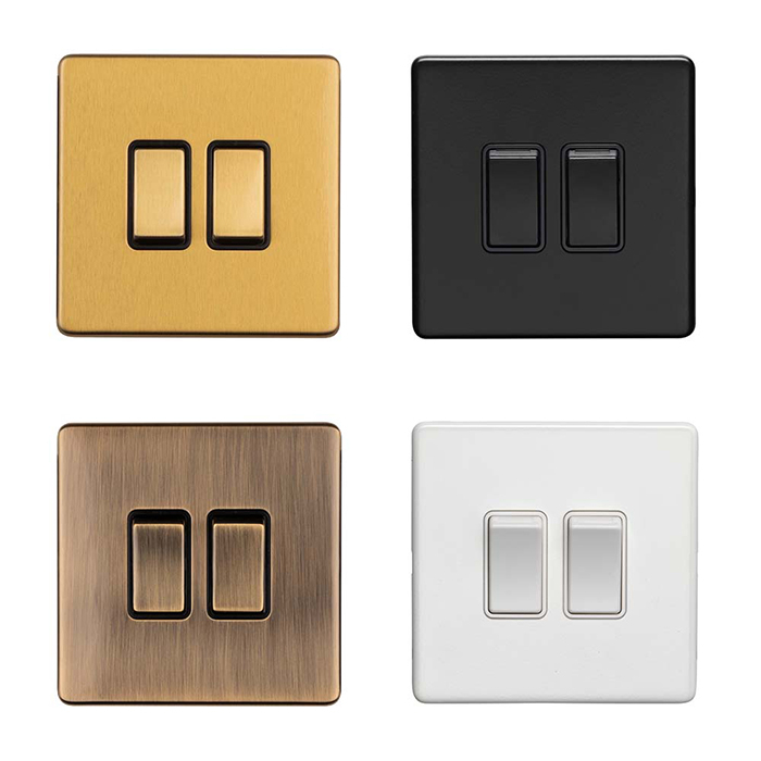 Concealed 3mm 2 Gang Switch