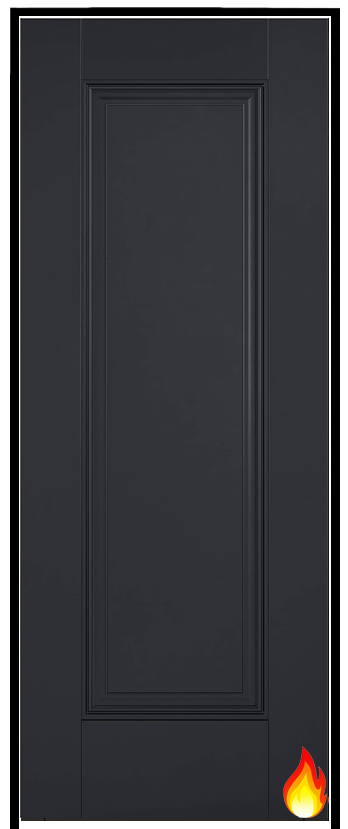 Eindhoven Black Prehung Internal Fire Door