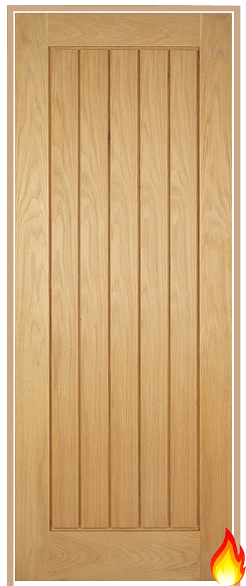 Mexicano Oak Prehung Fire Door (un/pre-finished) FD30
