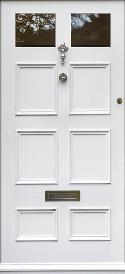 Bird 6 Panel 2-Light External Hardwood Door (made to measure)