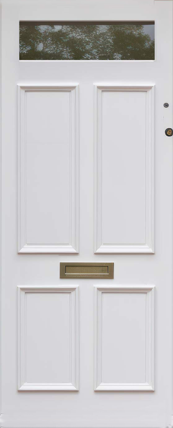 Nightingale 4 Panel 1 Light External Hardwood Door (made to measure)