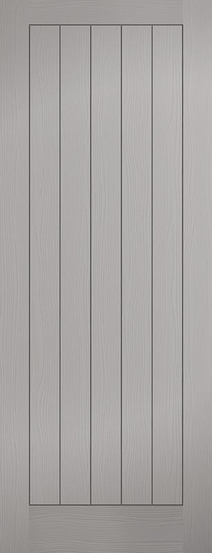 Vertical 5 Panel Textured Grey Fire Door (FD30)