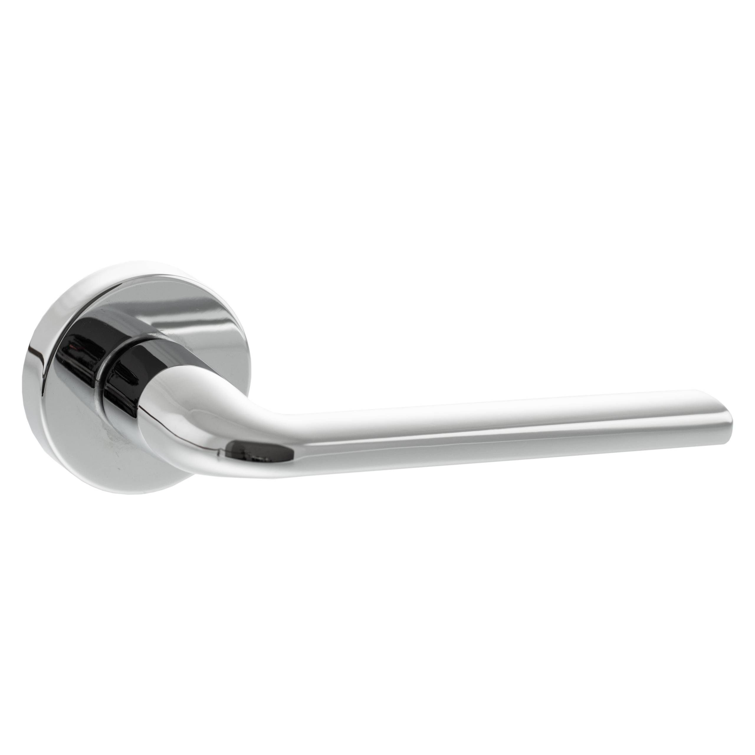 Forme Milly Designer Lever on Minimal Round Rose - Polished Chrome
