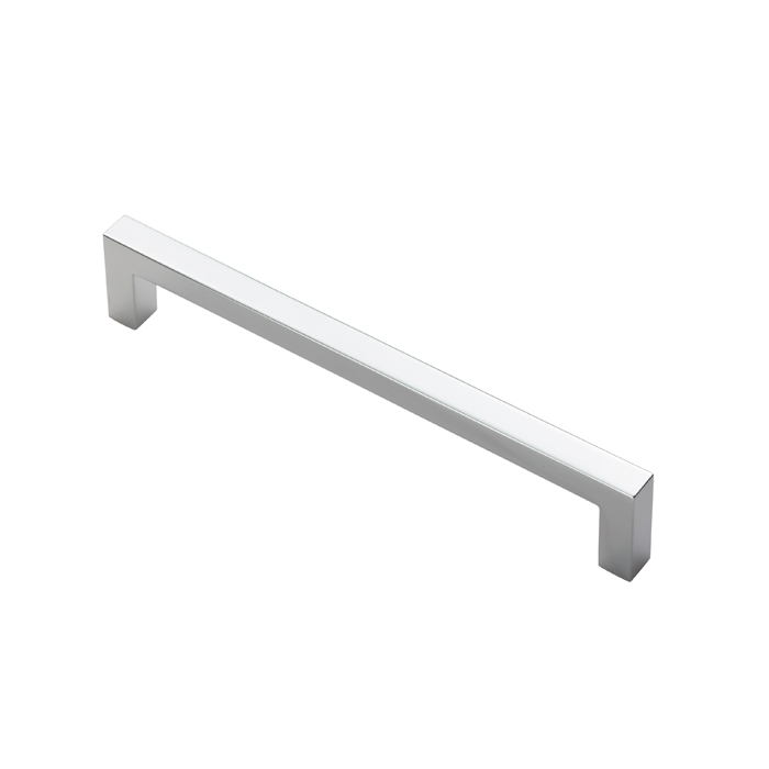 Block Kitchen & Cupboard Pull Handle - Polished Chrome