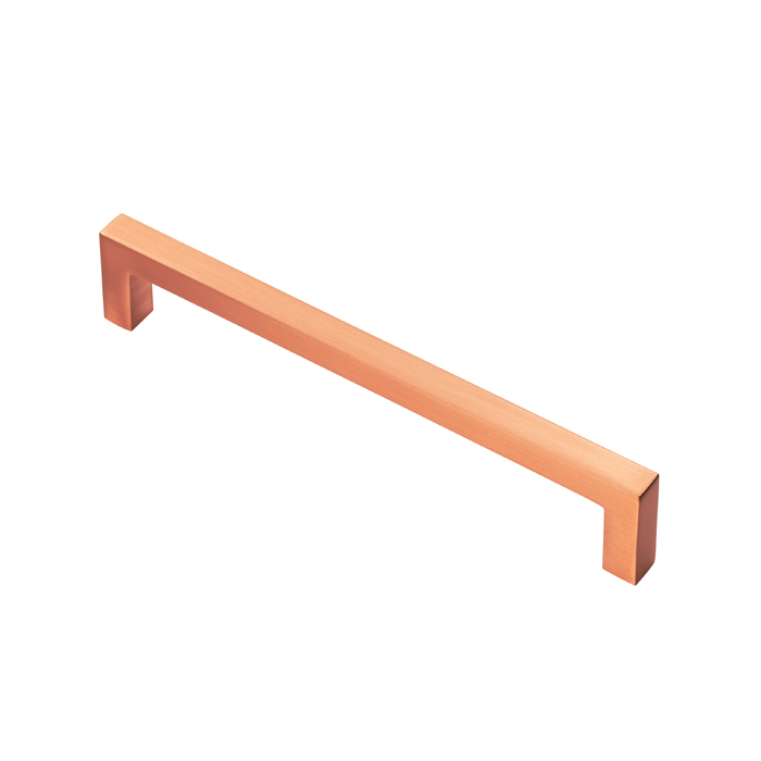 Block Kitchen & Cupboard Pull Handle - Satin Copper