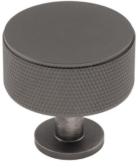 Knurled Radio Cupboard Knob - Anthracite