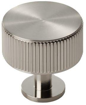Lines Radio Cupboard/Wardrobe Knob - Satin Nickel