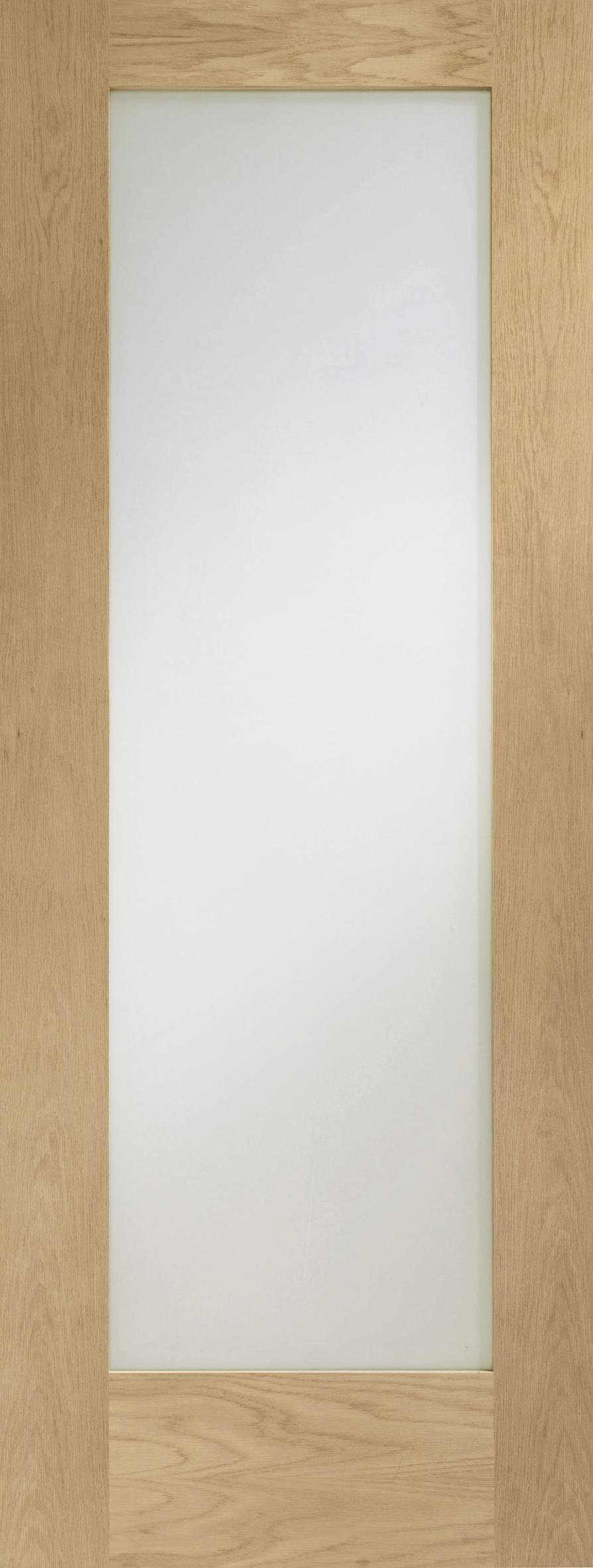 Pattern 10 Oak Door with Clear Glass (un/pre-finished)